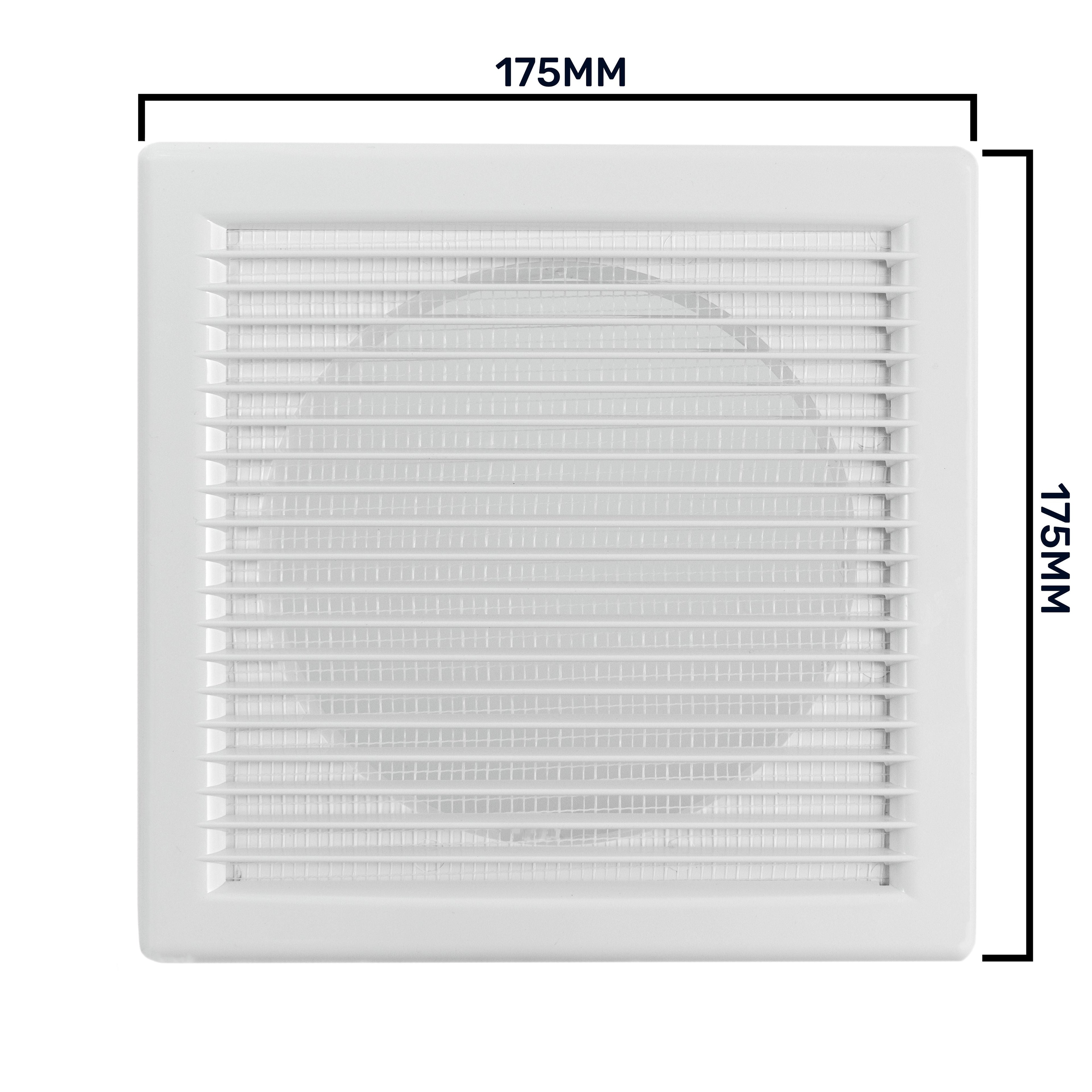 Louvre Vent White DL/125 RW LUX With Fly Mesh