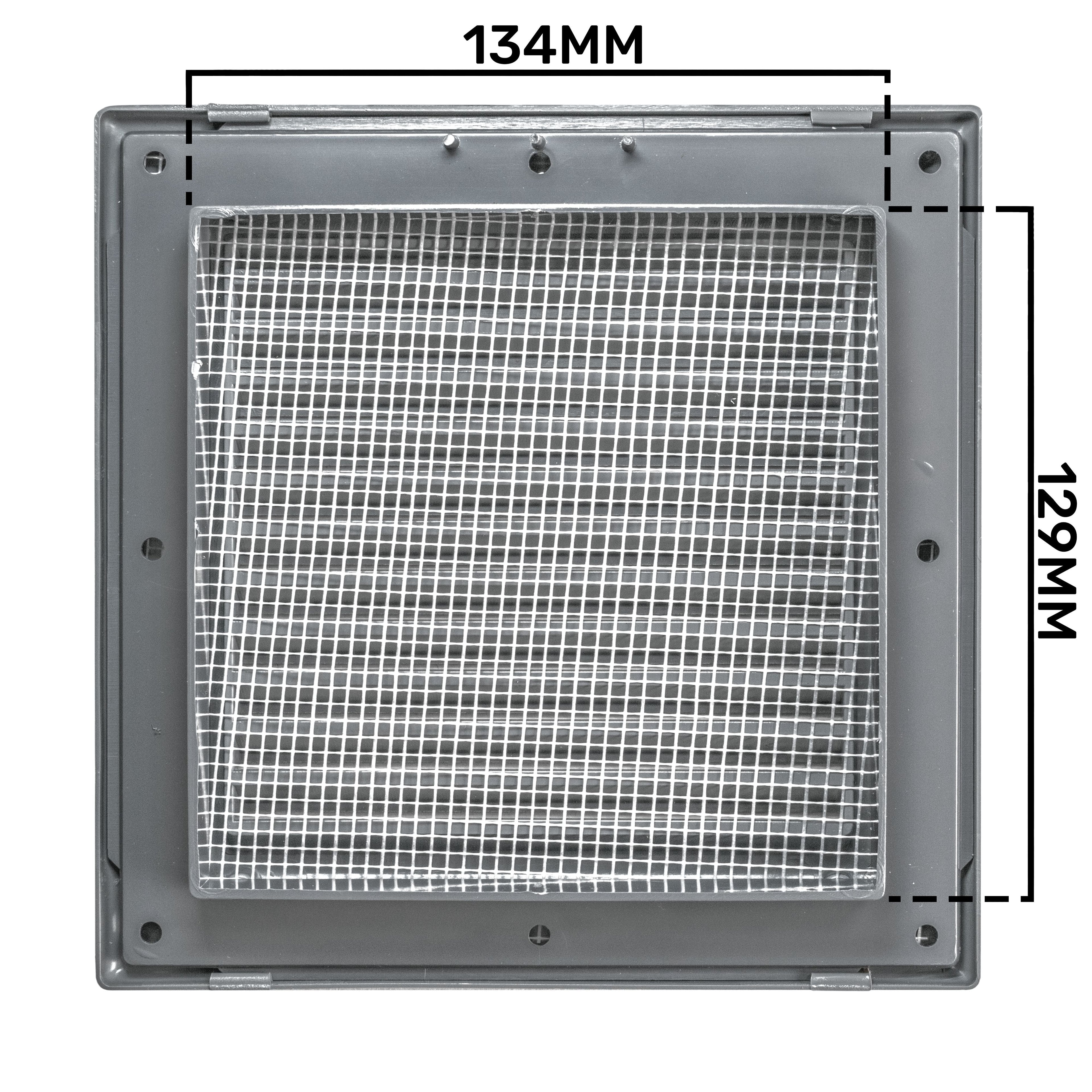 Louvre Vent Graphite Duo Smart 135G 135mm With Fly Mesh