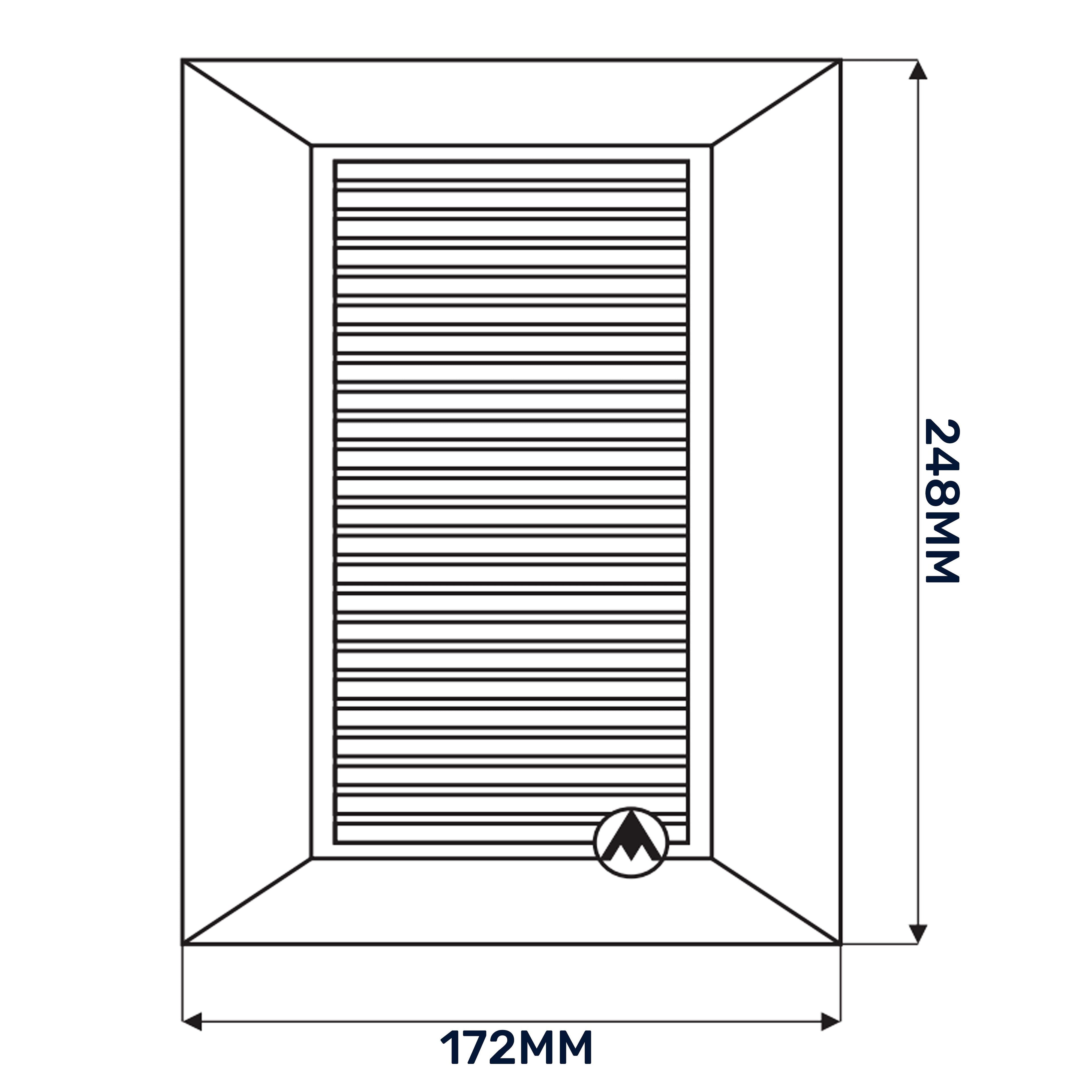 Louvre Vent Graphite Duo Smart 140/210 140mm X 210mm With Fly Mesh