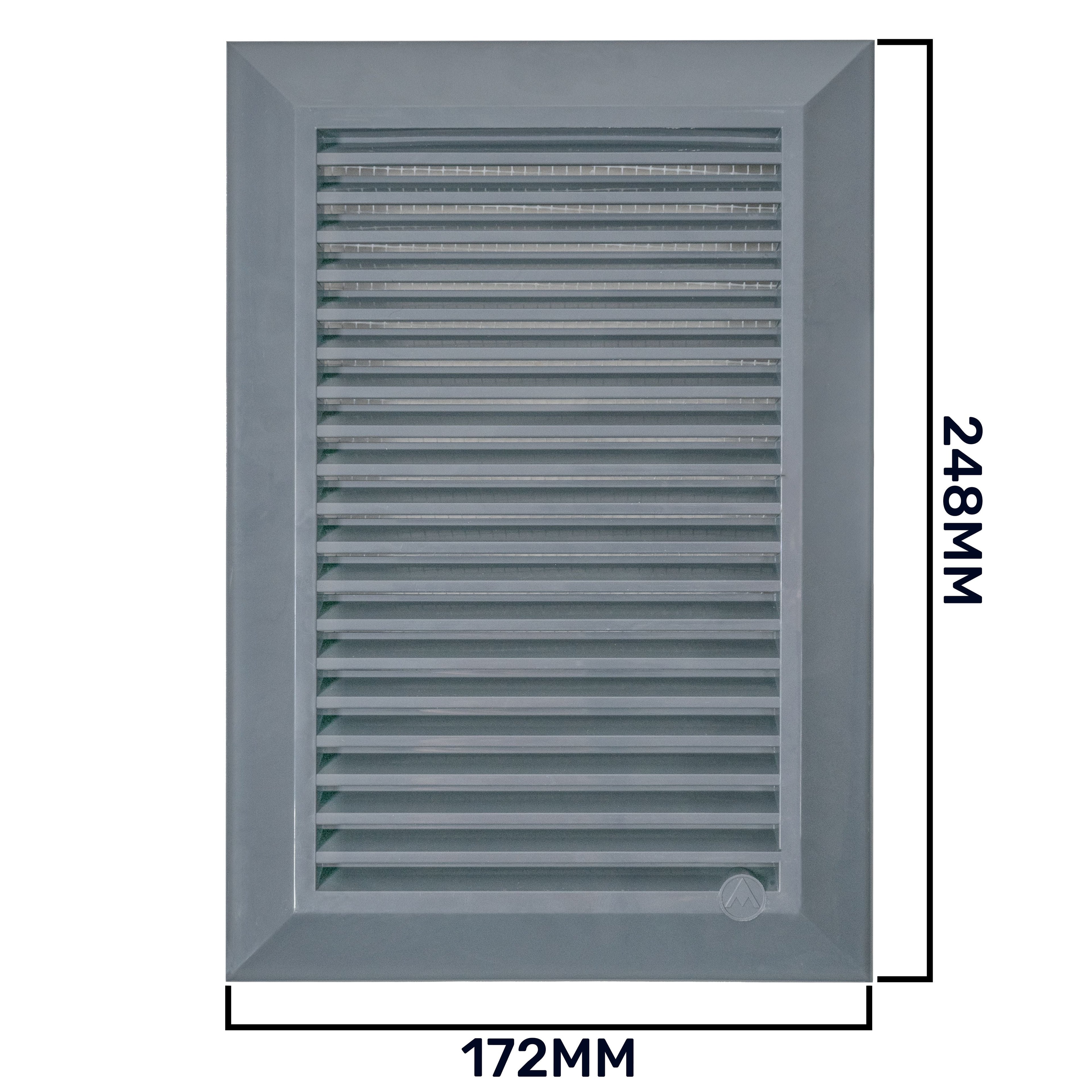Louvre Vent Graphite Duo Smart 140/210 140mm X 210mm With Fly Mesh