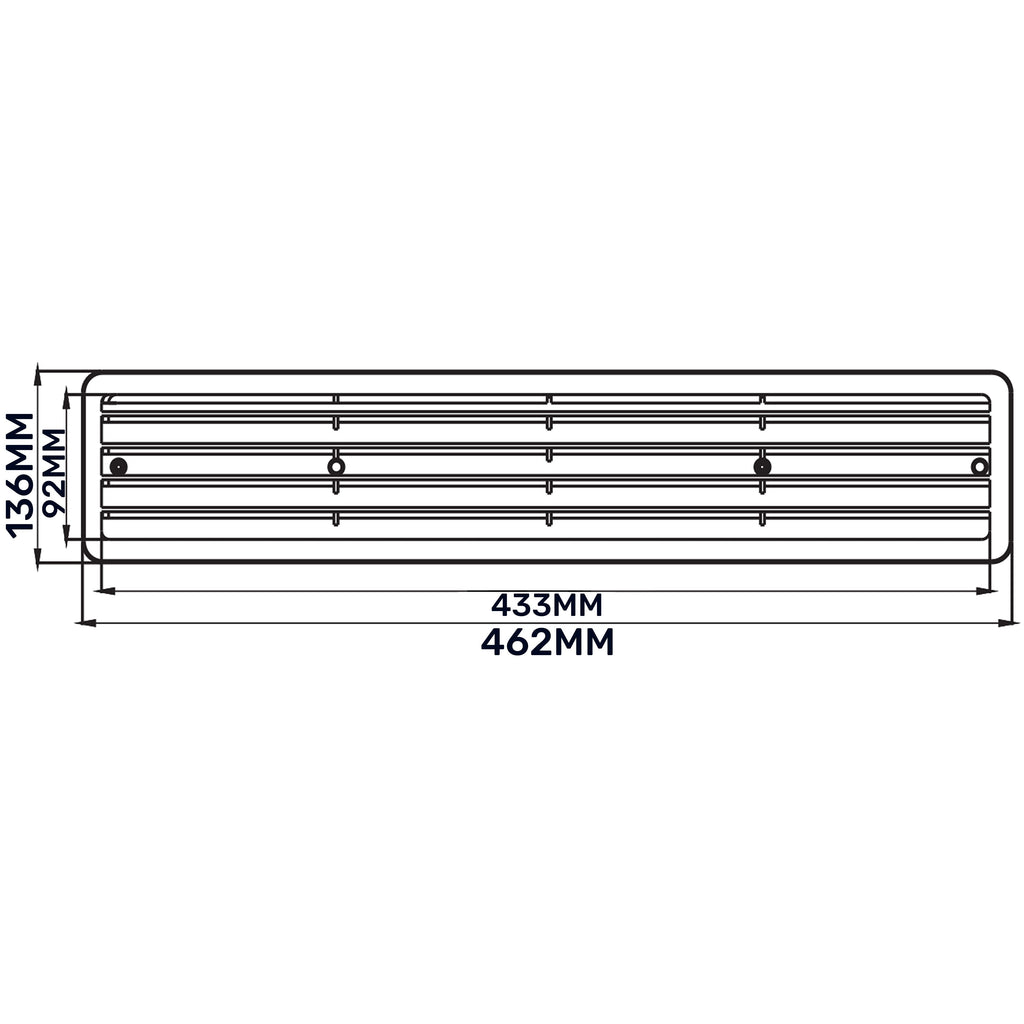 Door Louvre Vent KD 90mm—445mm