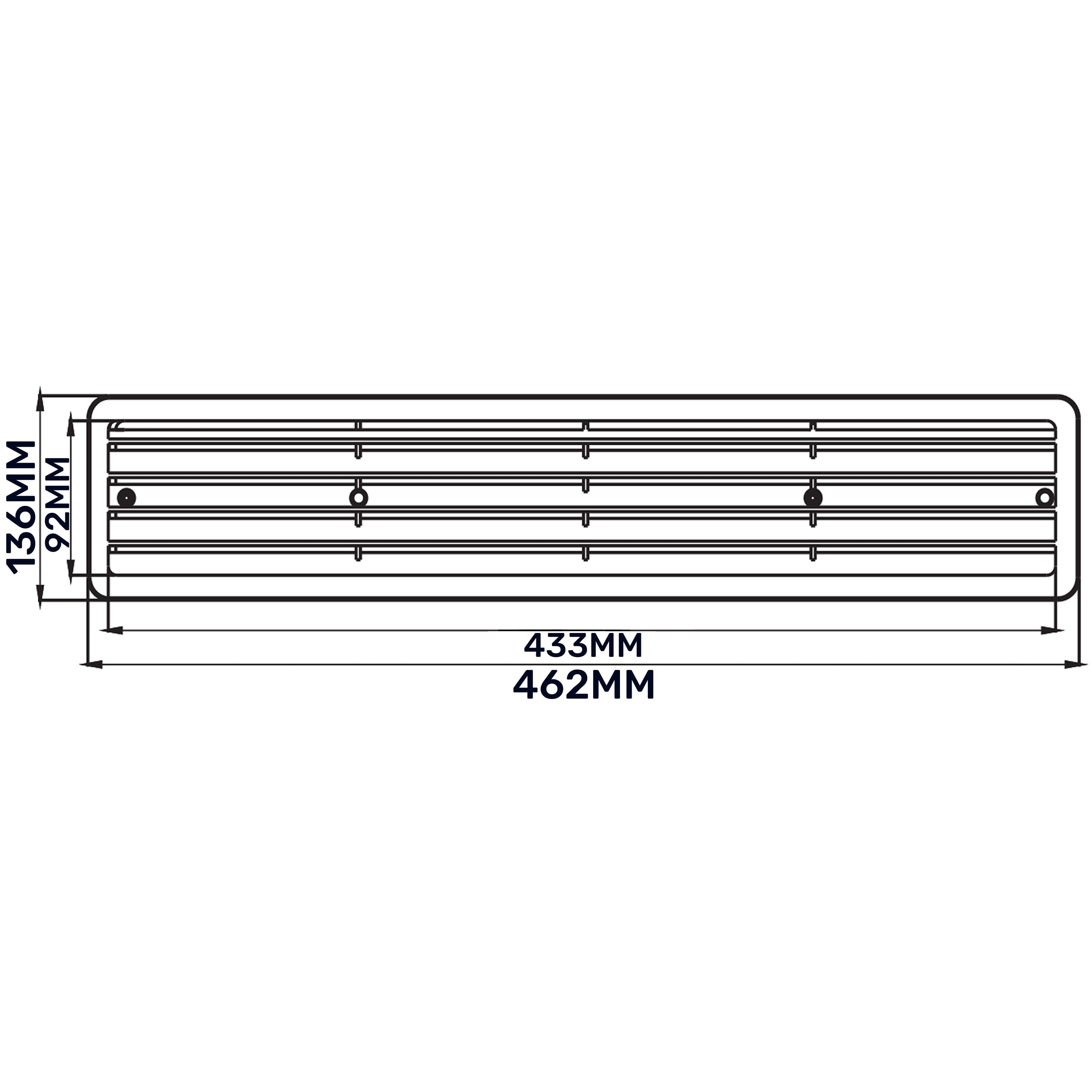 Door Louvre Vent KD 90mm—445mm