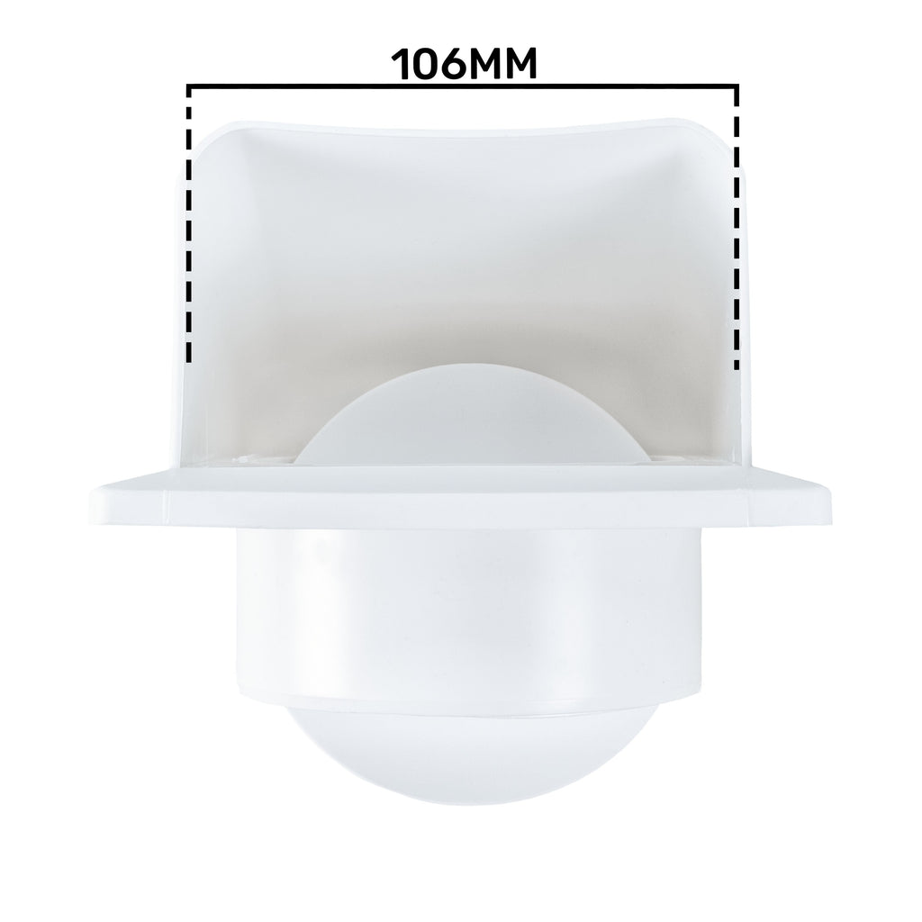 External White Louvre Vent  KRD/100 fi100mm