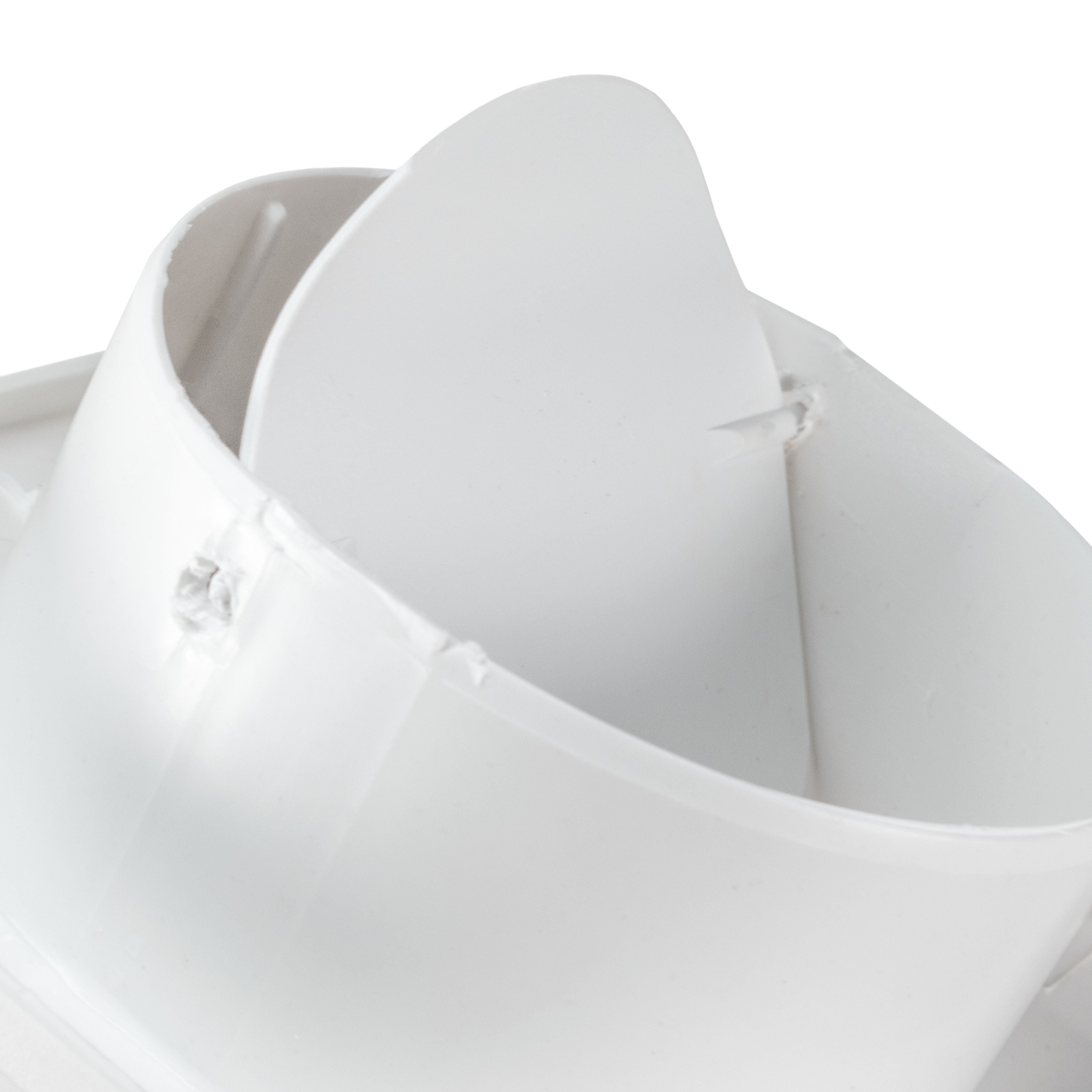 Through Wall Ventilation Kit RICO Pull-Cord Switch Fan with White External Vent