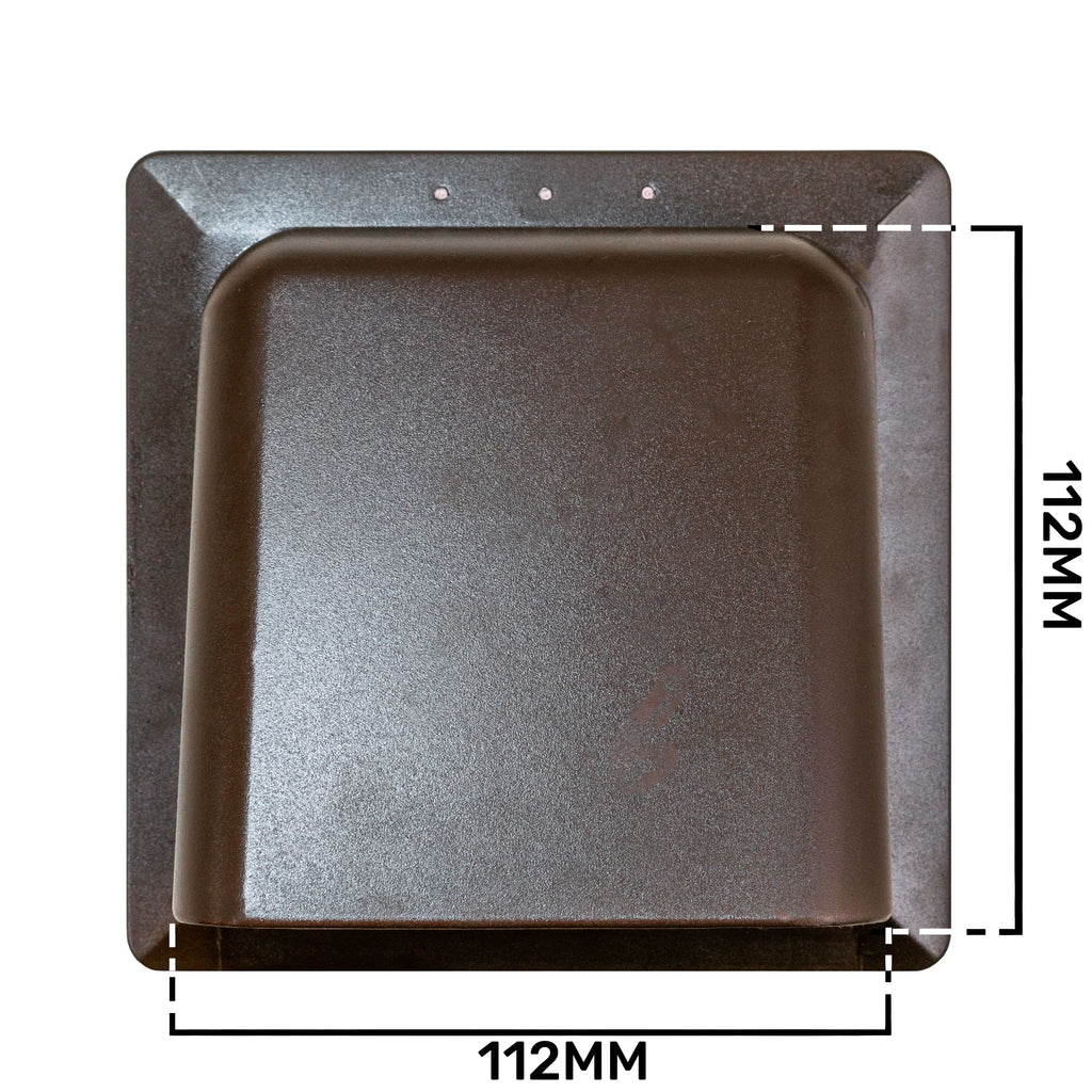 External Brown Louvre Vent  KRD/100B fi100mm