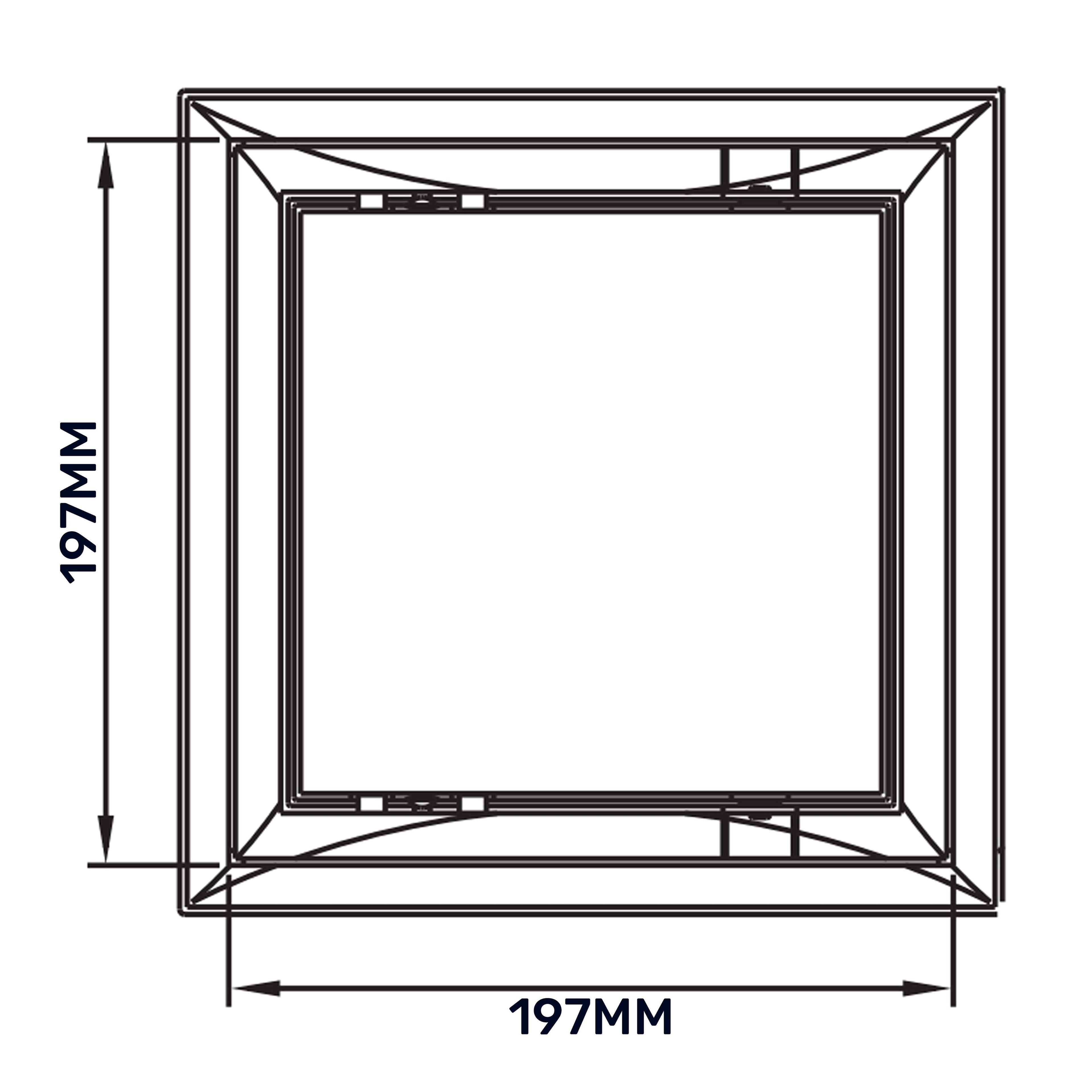 Access Panel Door PP, White 200mm x 200mm