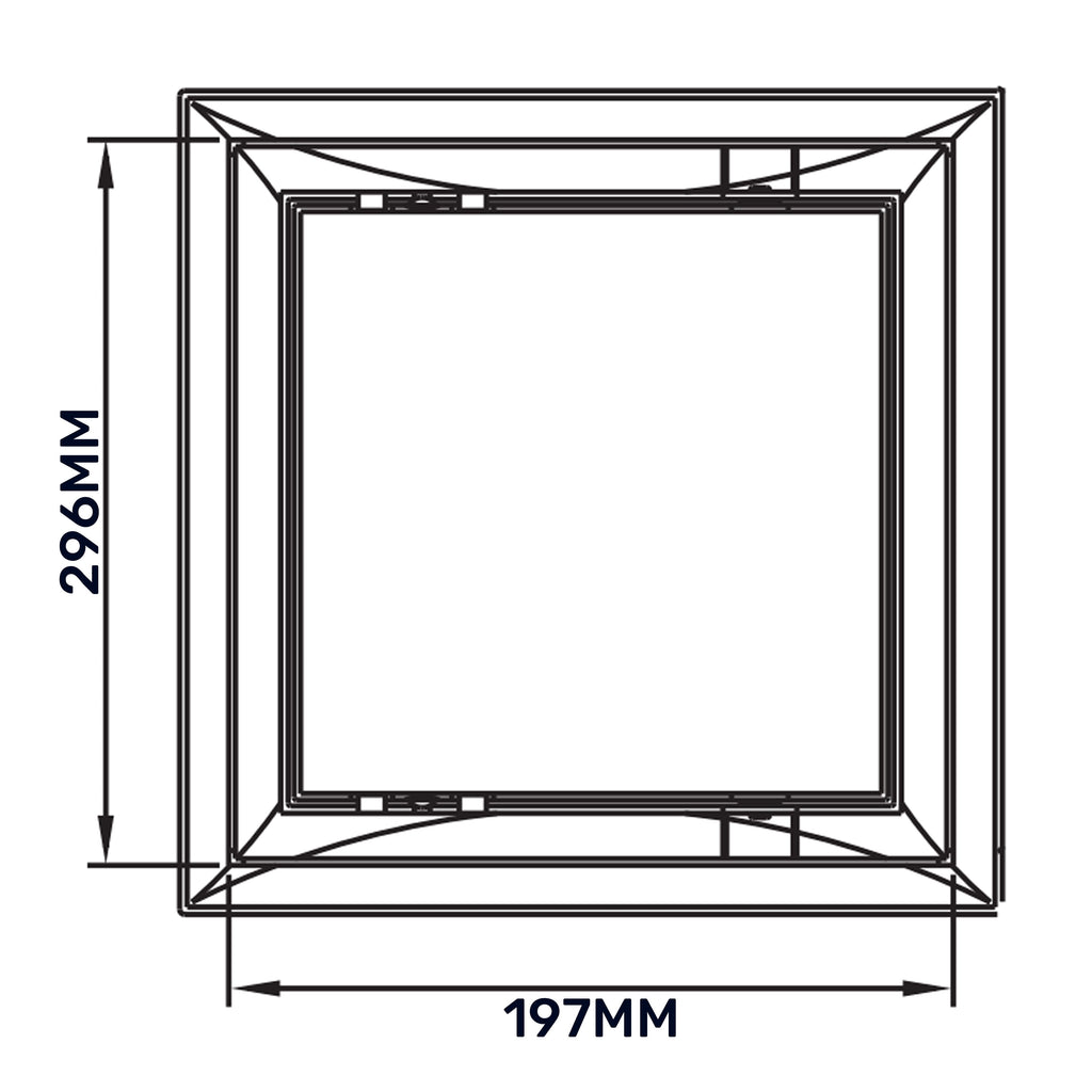 Access Panel Door PP, White 200mm x 300mm