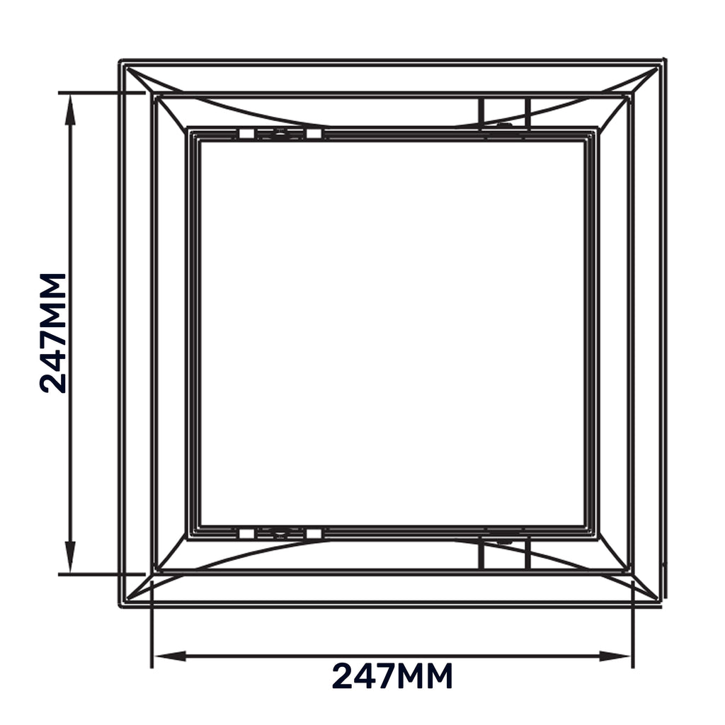 Access Panel Door PP, White 250mm x 250mm