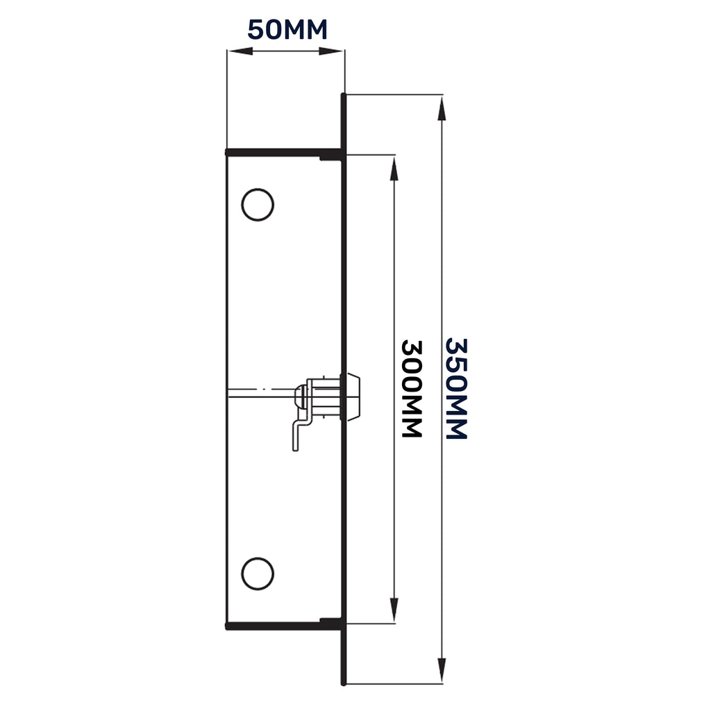 Access Panel Door Metal With Lock, White 250mm x 300mm