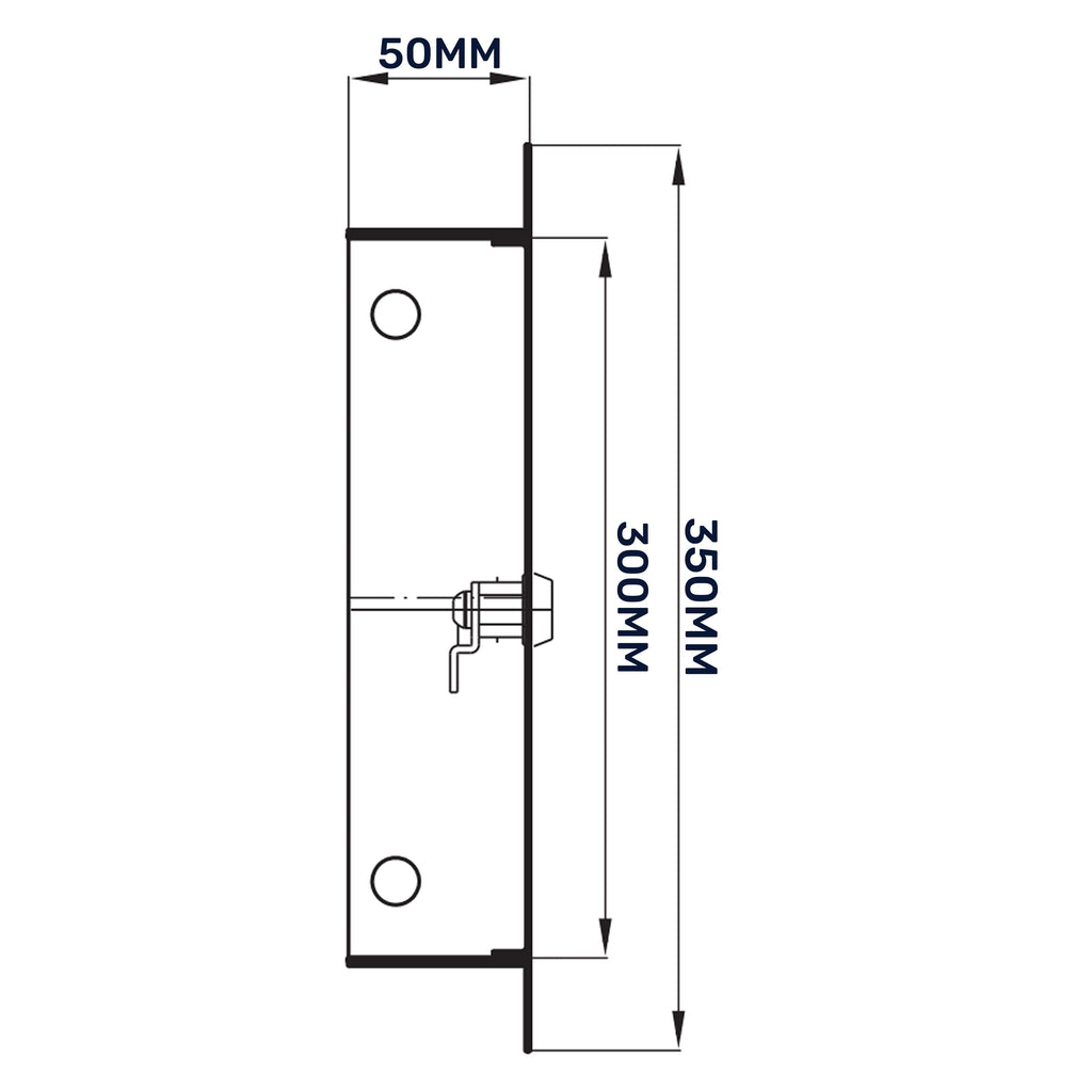 Access Panel Door Metal With Lock, White 300mm x 300mm