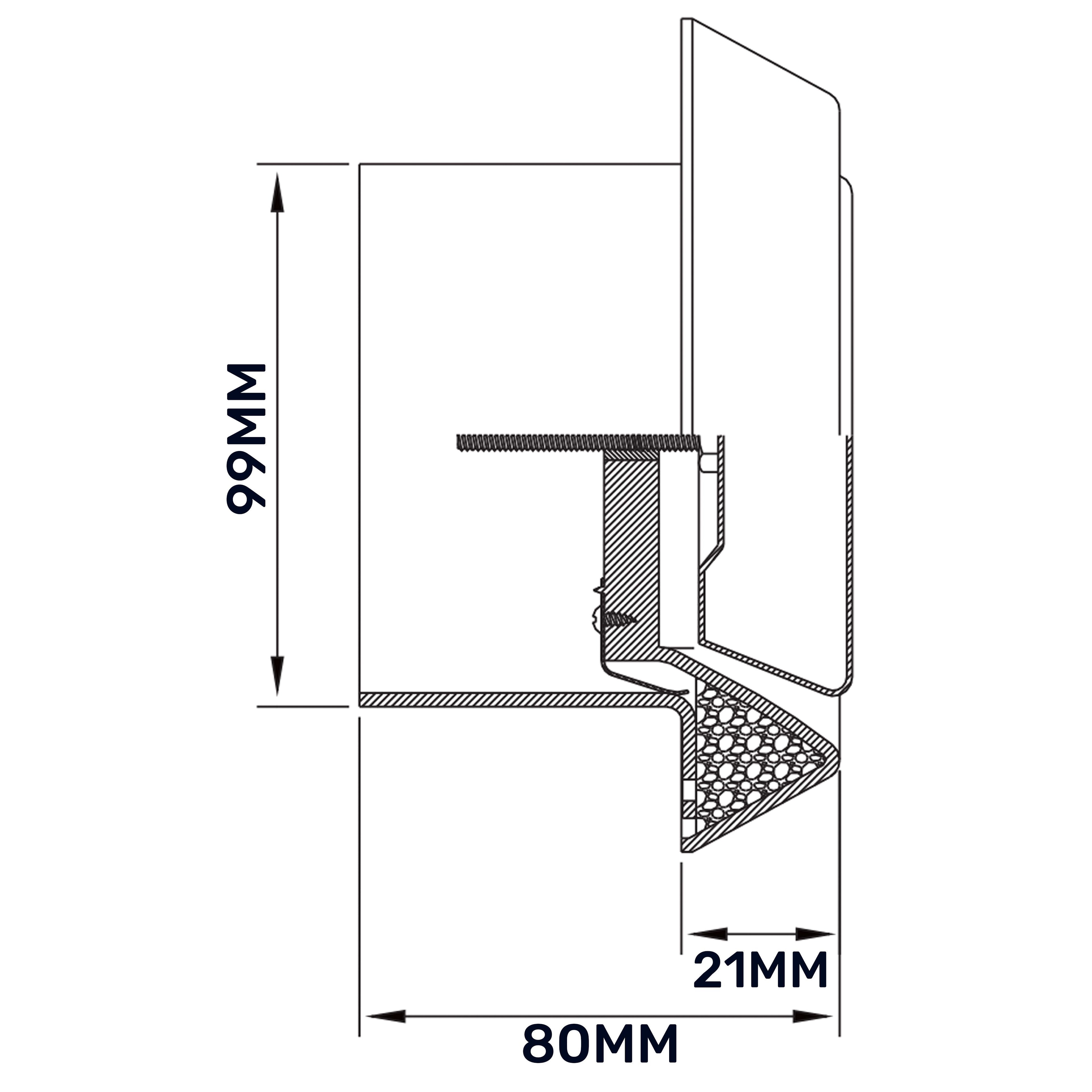 White ABS Extract Ceiling Valve 100mm