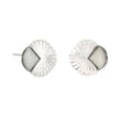 Silver Eclipse Deco Moonstone Studs