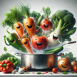 Veggie Splash Kitchen Canvas