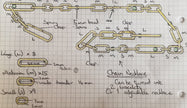 Einzigartiges, einmaliges Armband/Halskette aus Hämatit mit anpassbarer Silberkette