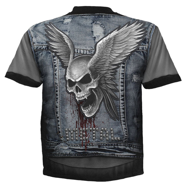 THRASH METAL - T-shirt med heltäckande tryck Svart