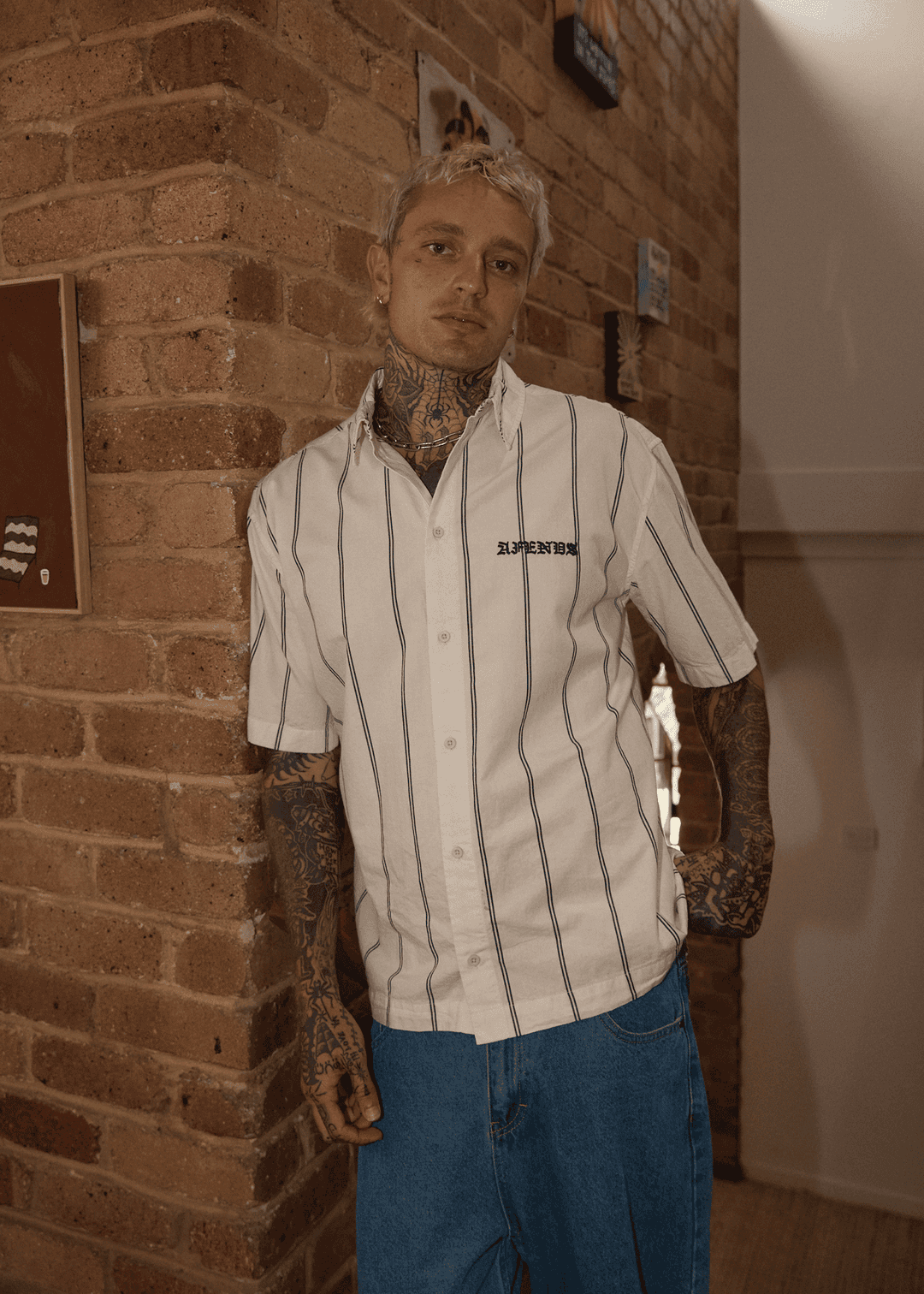 AFENDS Fineline Short Sleeve Shirt