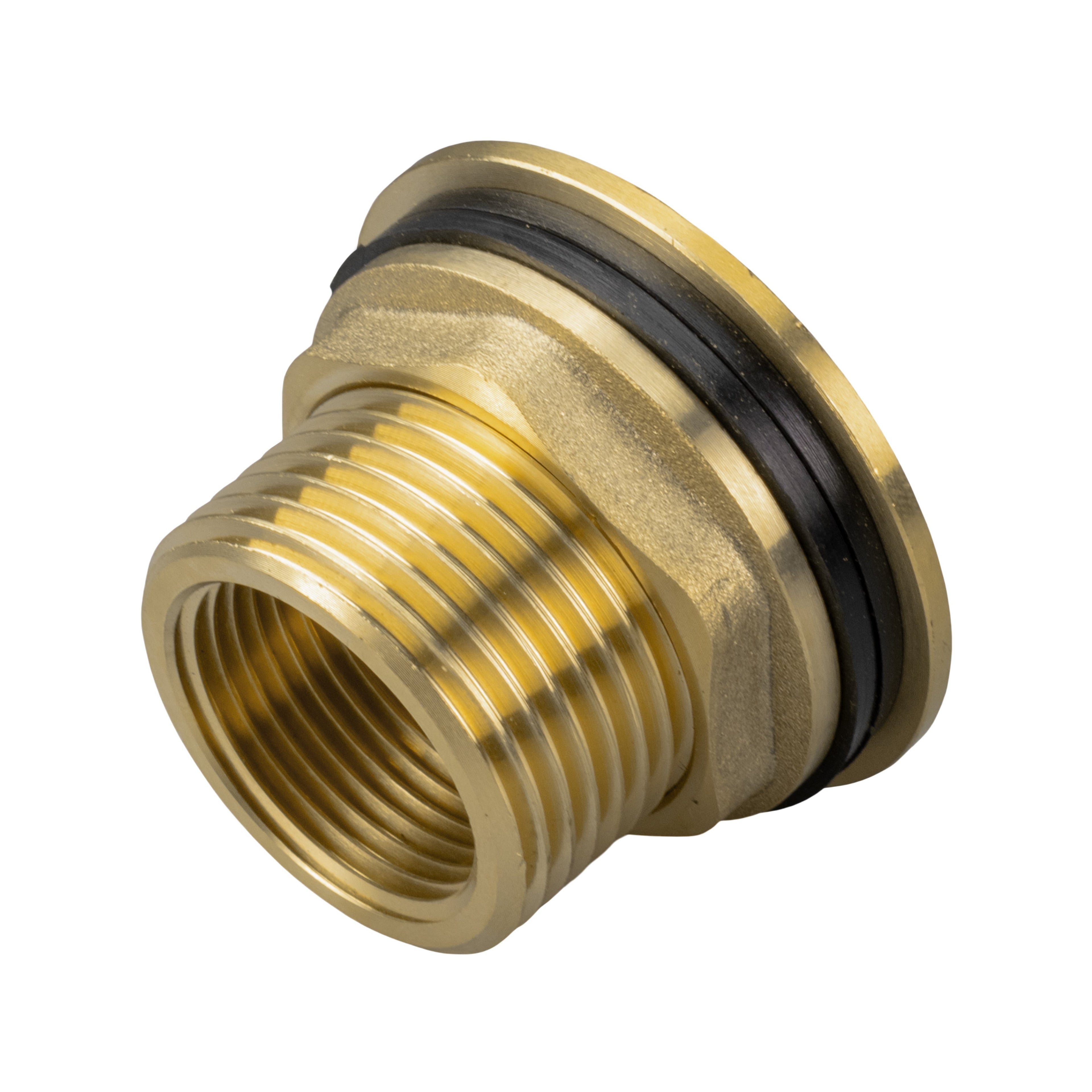 Water Butt Brass Kit 3/4" with Lever Tap Hose Barb and Lever Lock and Drill Bit