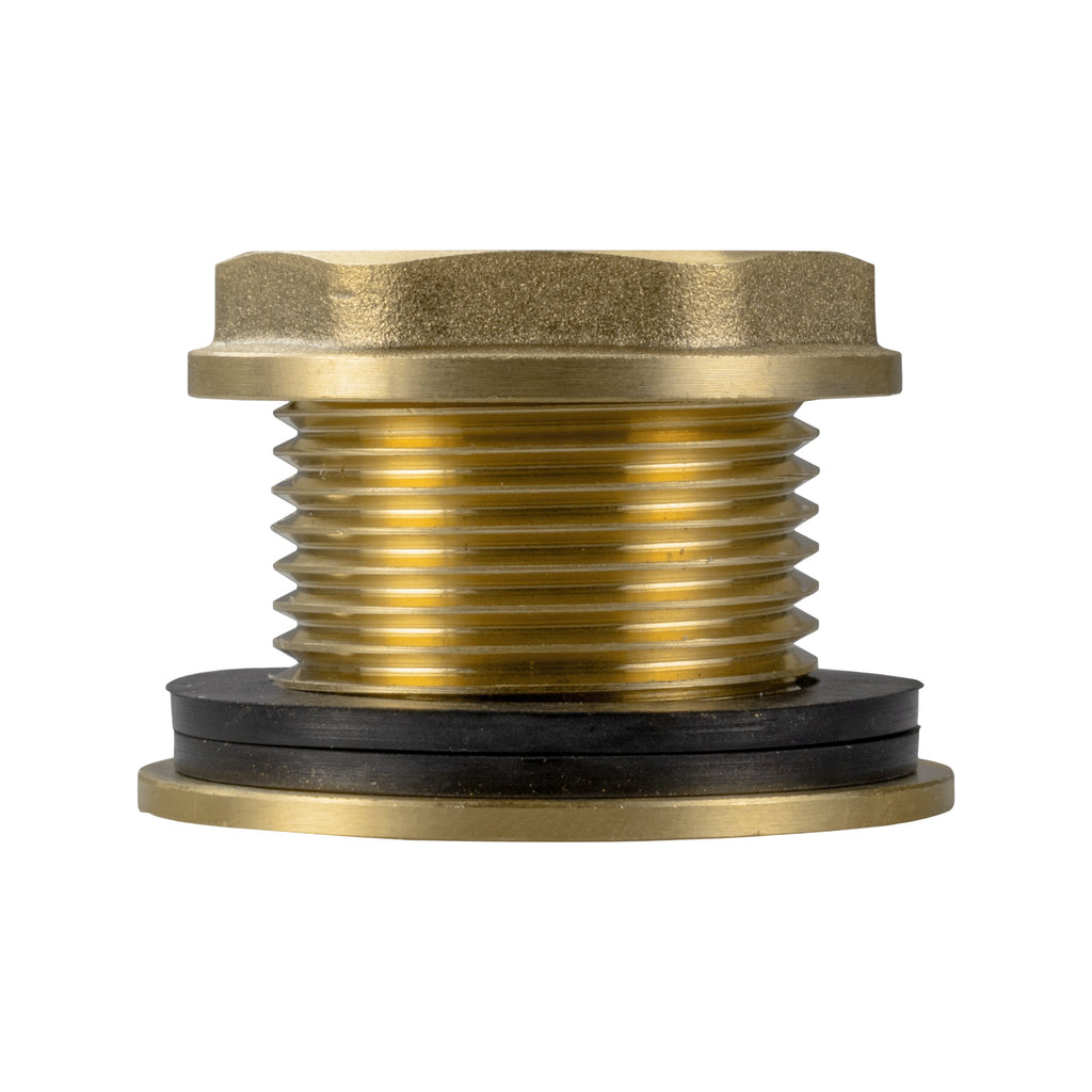 Water Butt Brass 1" BSP Male - 3/4" BSP Female and Drill Bit