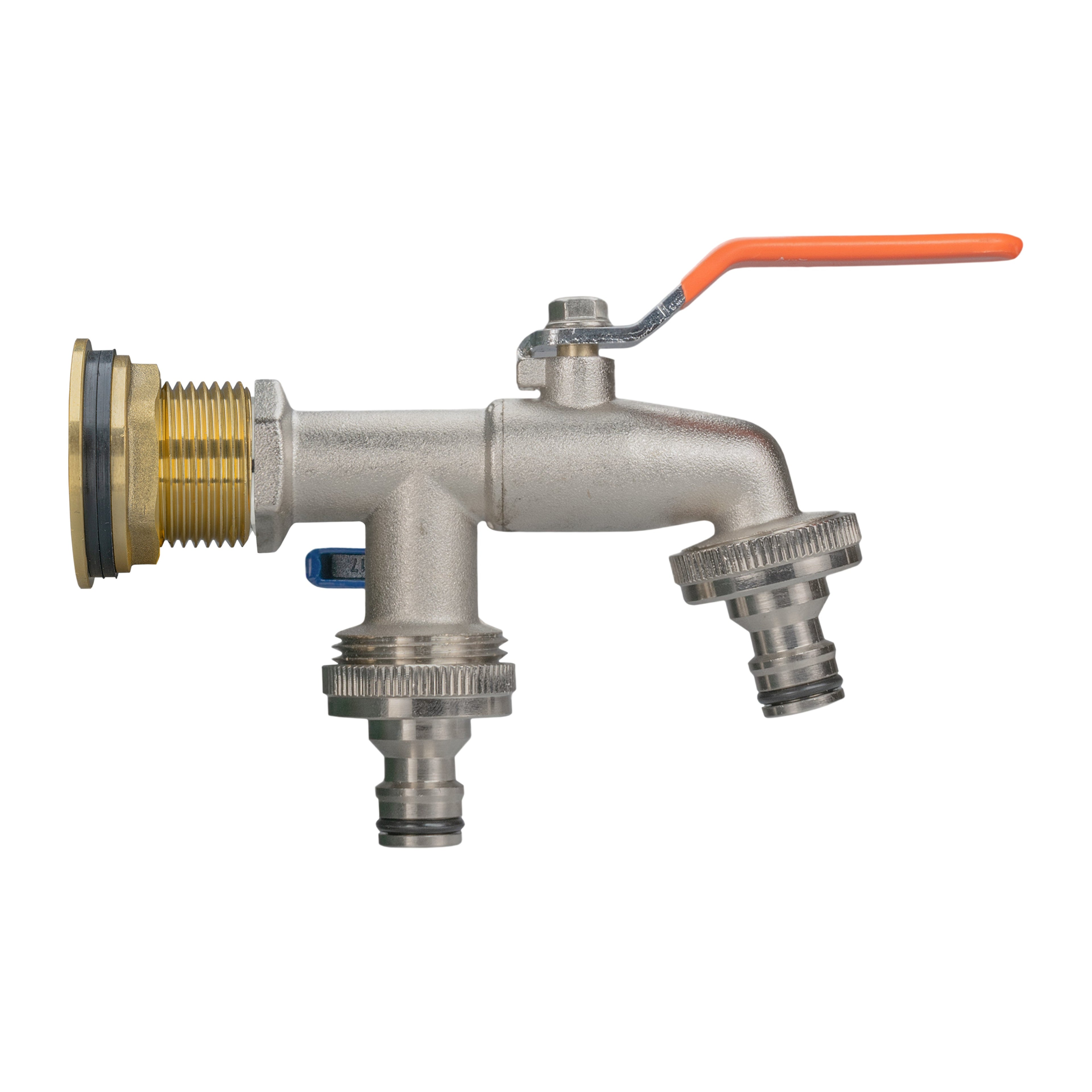 Water Butt Brass Kit 3/4" with Double Quick Connect Tap and Drill Bit