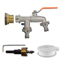 Water Butt Brass Kit 3/4" with Double Quick Connect Tap and Drill Bit