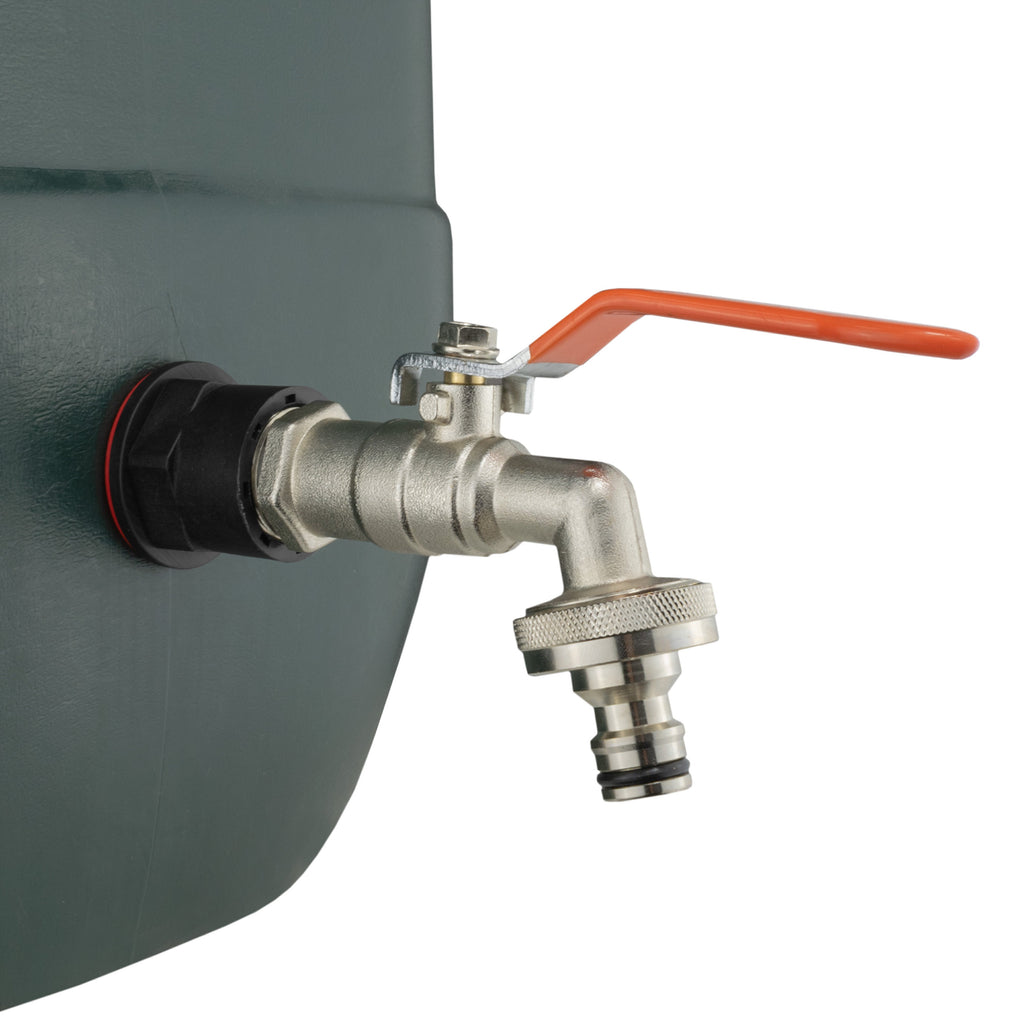 Water Butt Kit 1/2" with Quick Connect Lever Tap and Drill Bit
