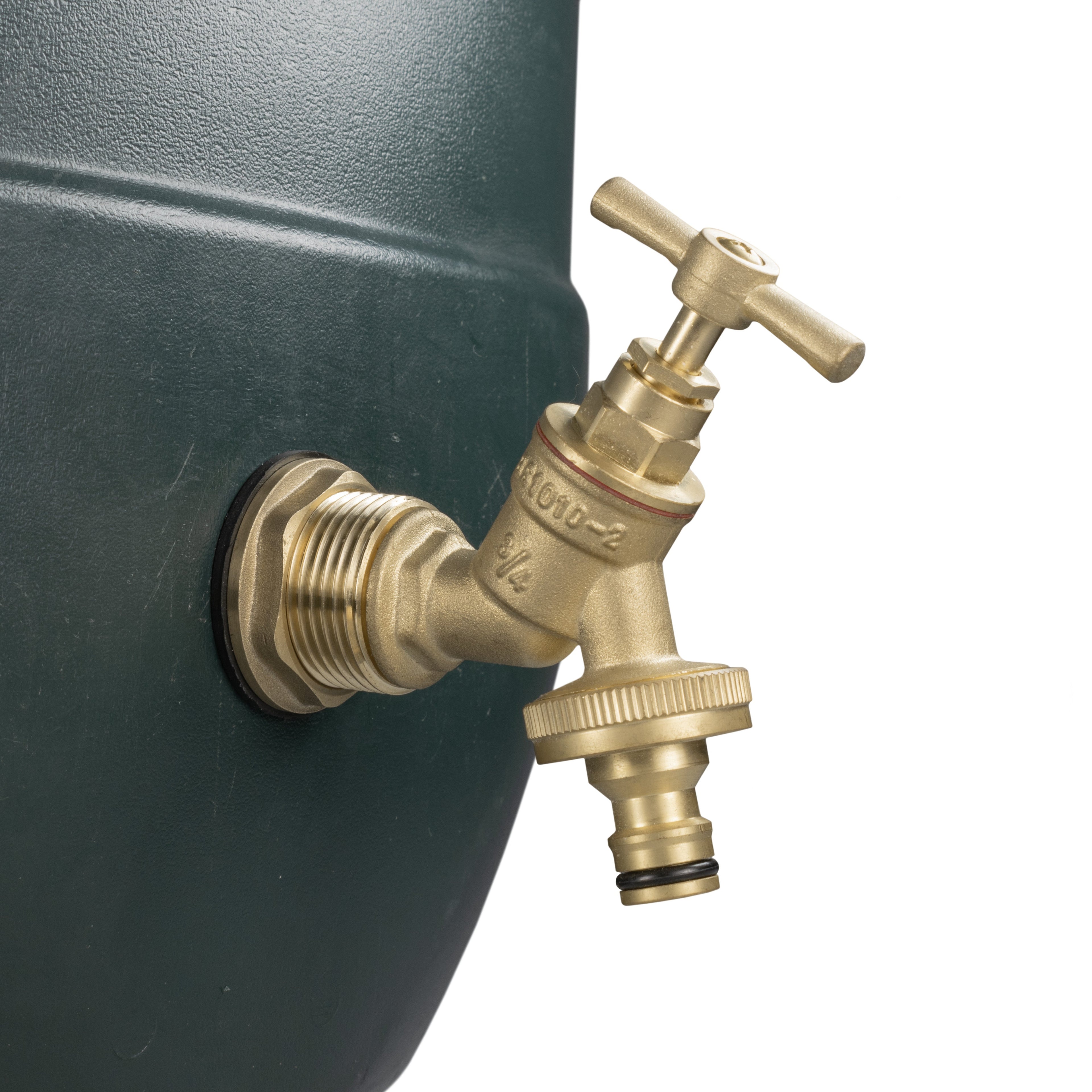 Water Butt Brass Kit 1" with Brass Quick Connect Tap