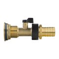 Water Butt Brass Kit 1" with Brass Valve + 19mm Barb