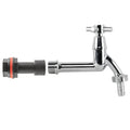 Water Butt Extension Kit 1/2" with Extended Brass Chrome Tap 1/2" Barb