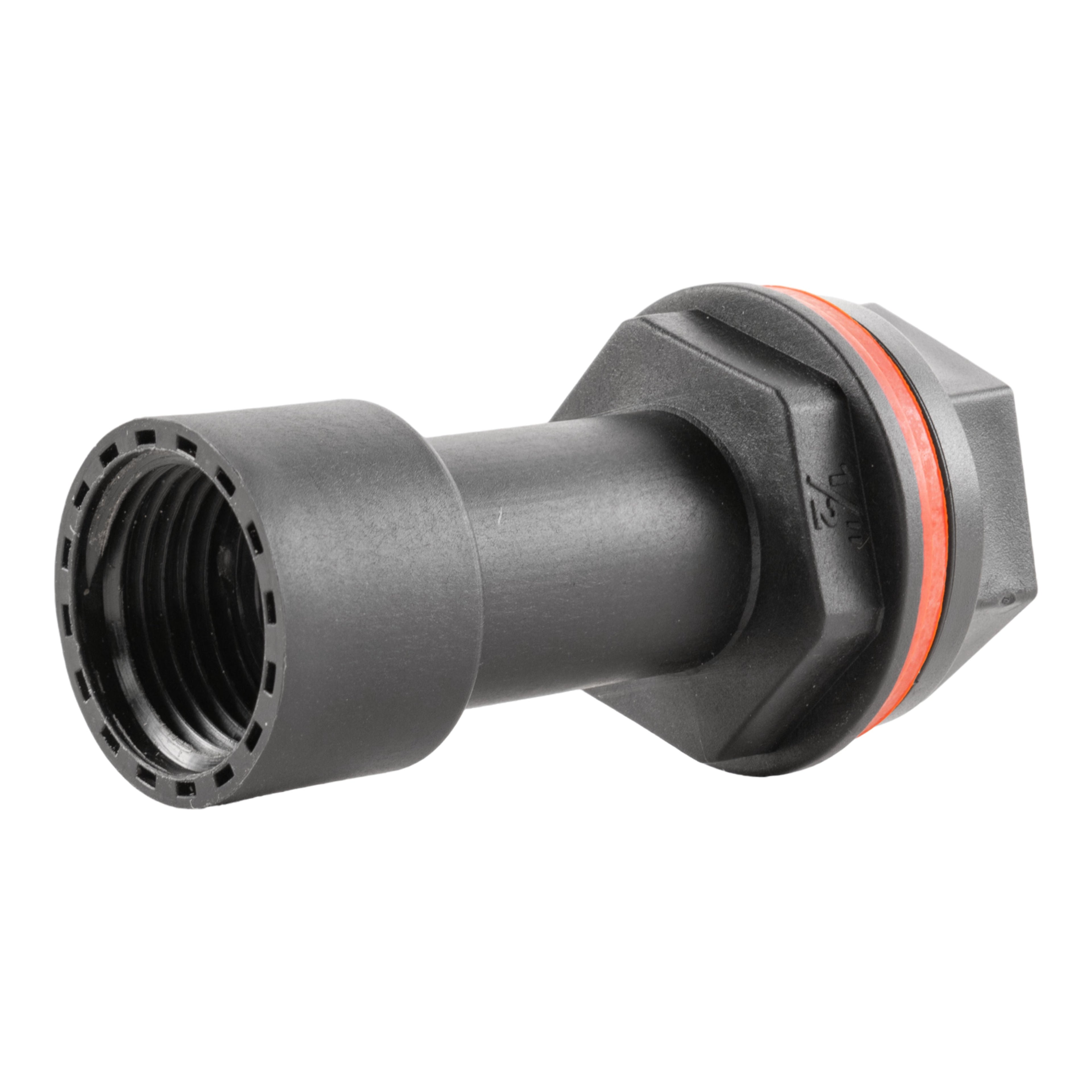 Water Butt Extension Kit 1/2" with Lever Tap Hose Barb and Side Lock and Drill Bit