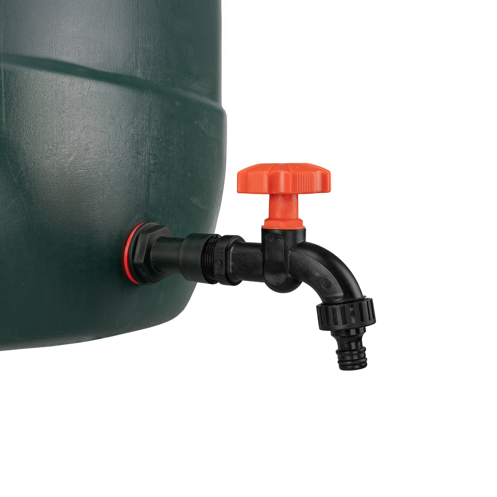 Water Butt Extension Kit 3/4" with Black Dial Tap and Drill Bit