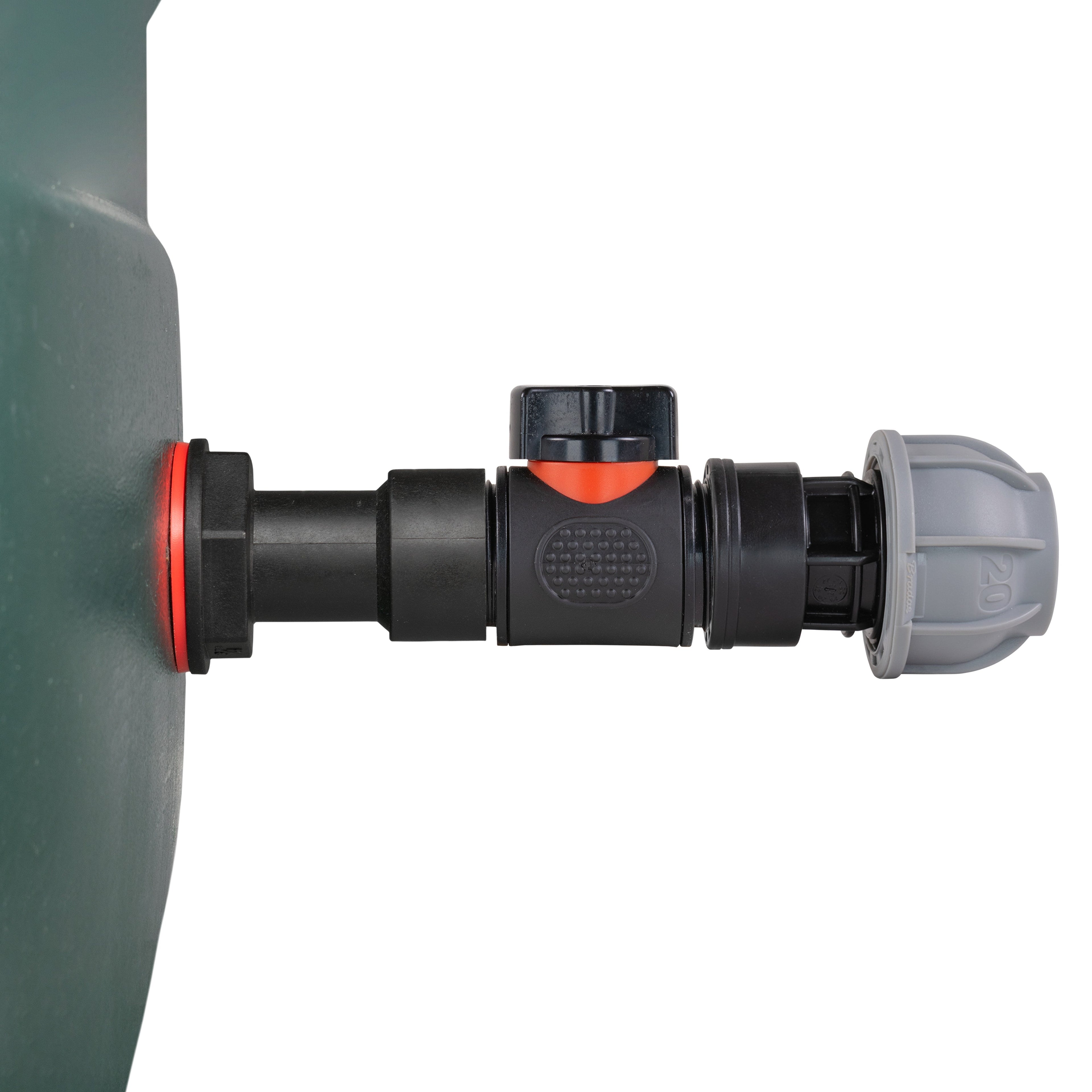 Water Butt Extension Kit 3/4" with In-Line Valve + 20mm MDPE and Drill Bit