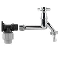 Wall Flange Kit 20mm MDPE - Extended Brass Chrome Tap 1/2" Barb
