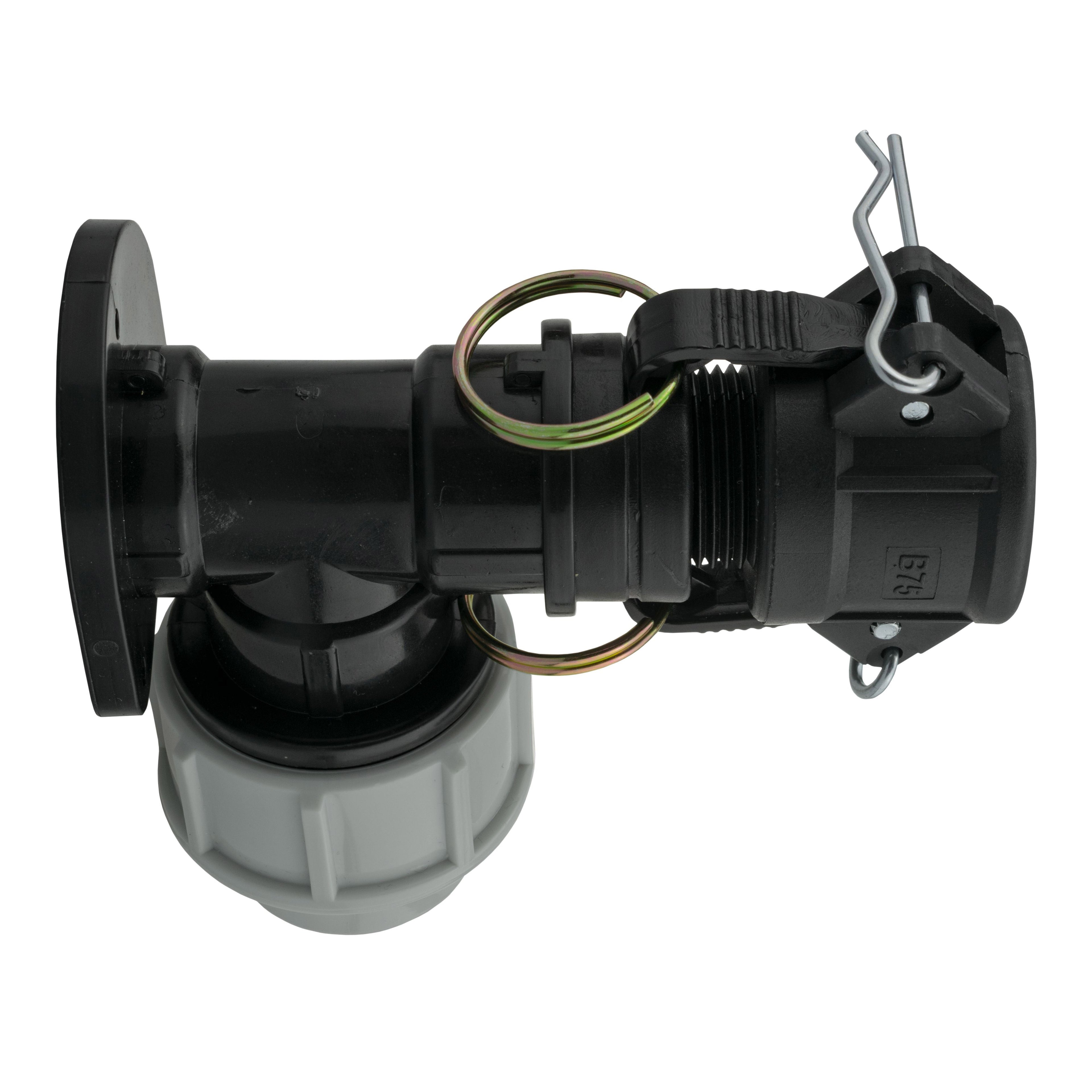 Wall Flange Kit 25mm MDPE + 3/4" Camlock Type B