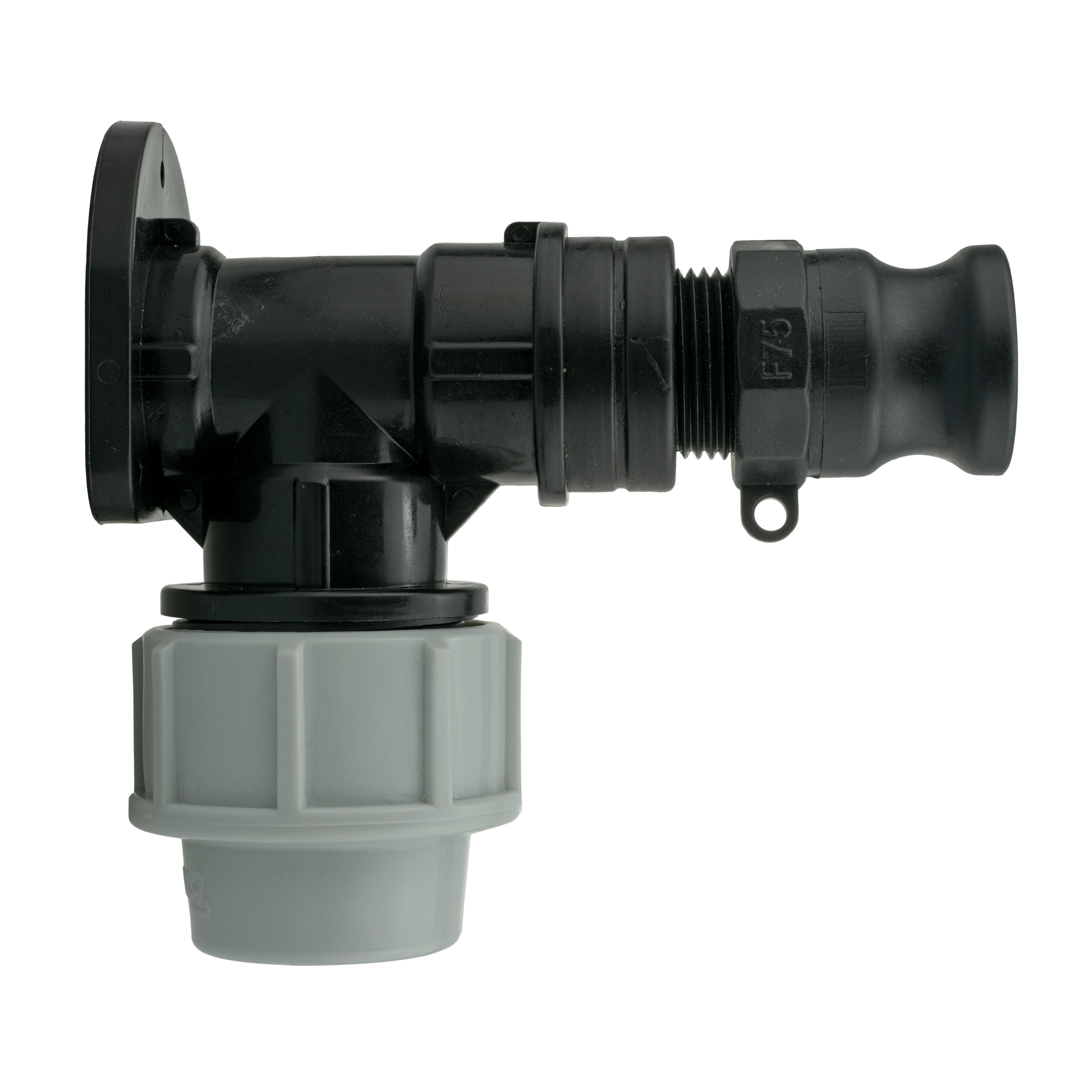 Wall Flange Kit 32mm MDPE + 3/4" Camlock Type F