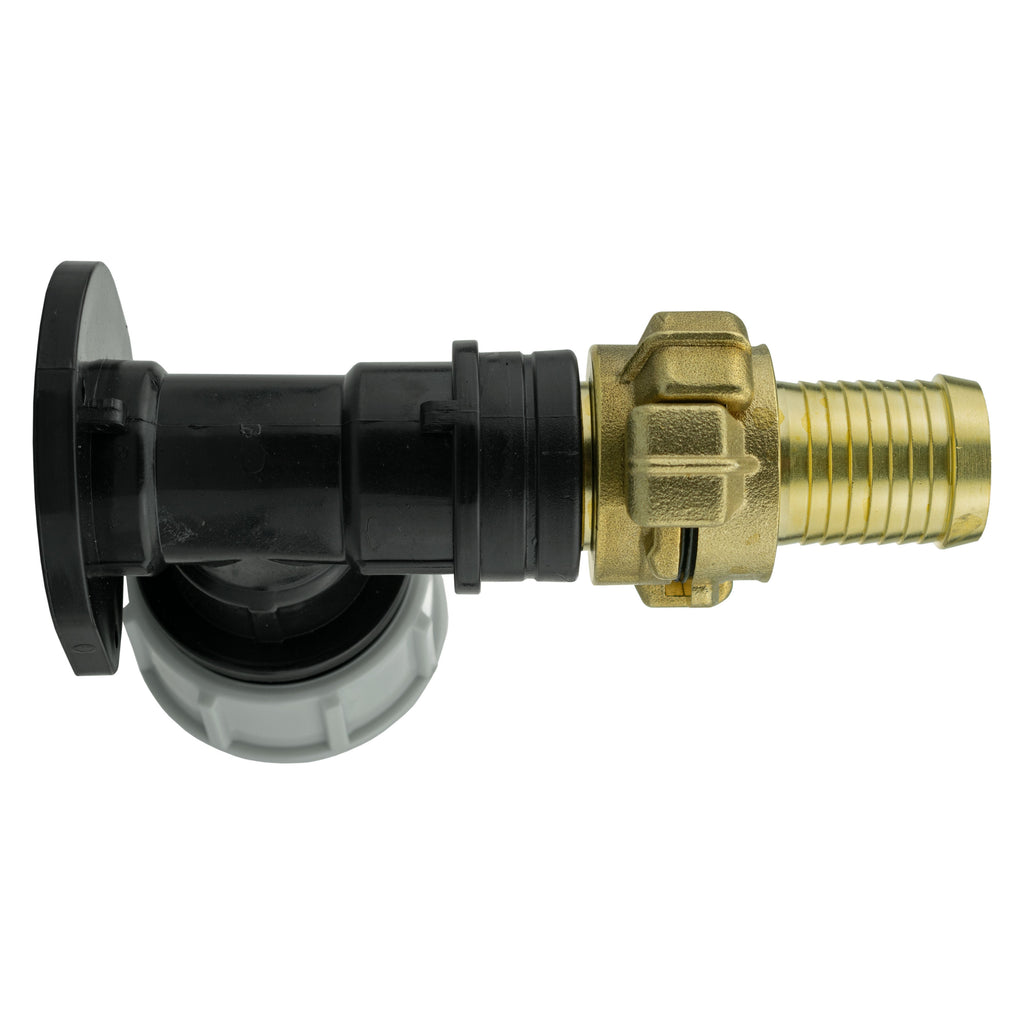 Wall Flange Kit 32mm MDPE + 25mm Barbed Geka Set