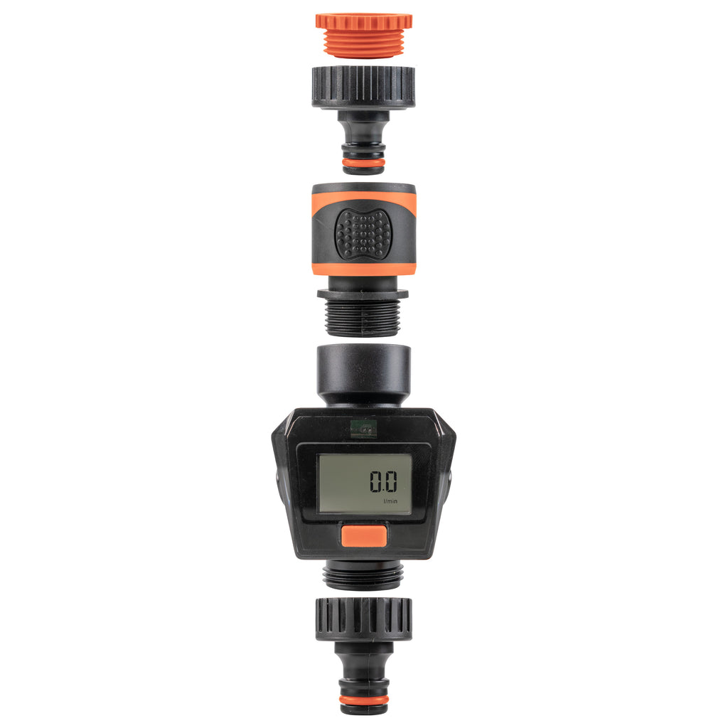 Water Flow Meter Black/Orange