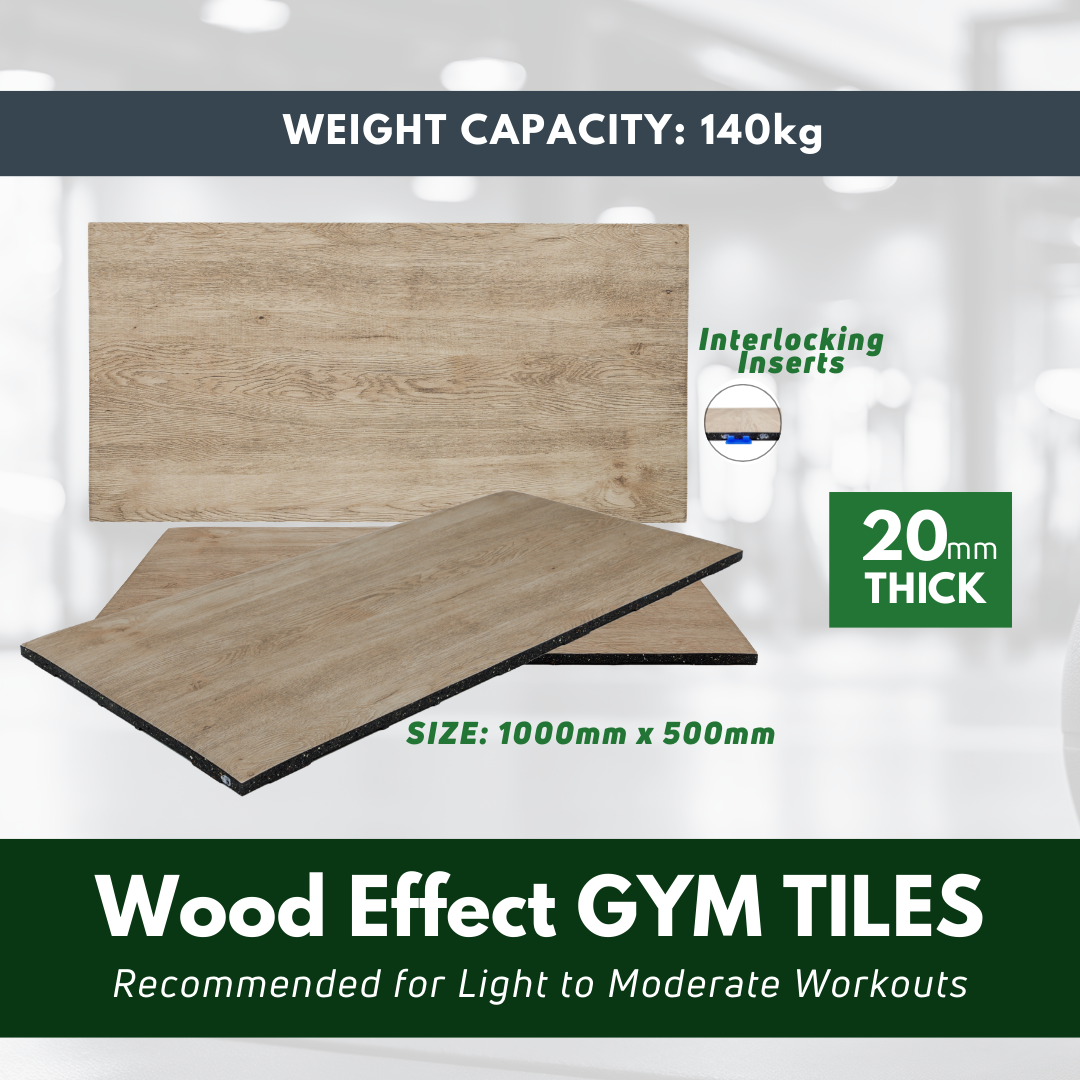 Colchonetas de suelo para gimnasio efecto madera Konnecta de 20 mm