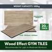 Colchonetas de suelo para gimnasio efecto madera Konnecta de 20 mm