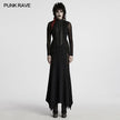 Punk Rave Seraphine Spinal Lace Panel Maxi Dress in Black