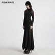 Punk Rave Seraphine Spinal Lace Panel Maxi Dress in Black