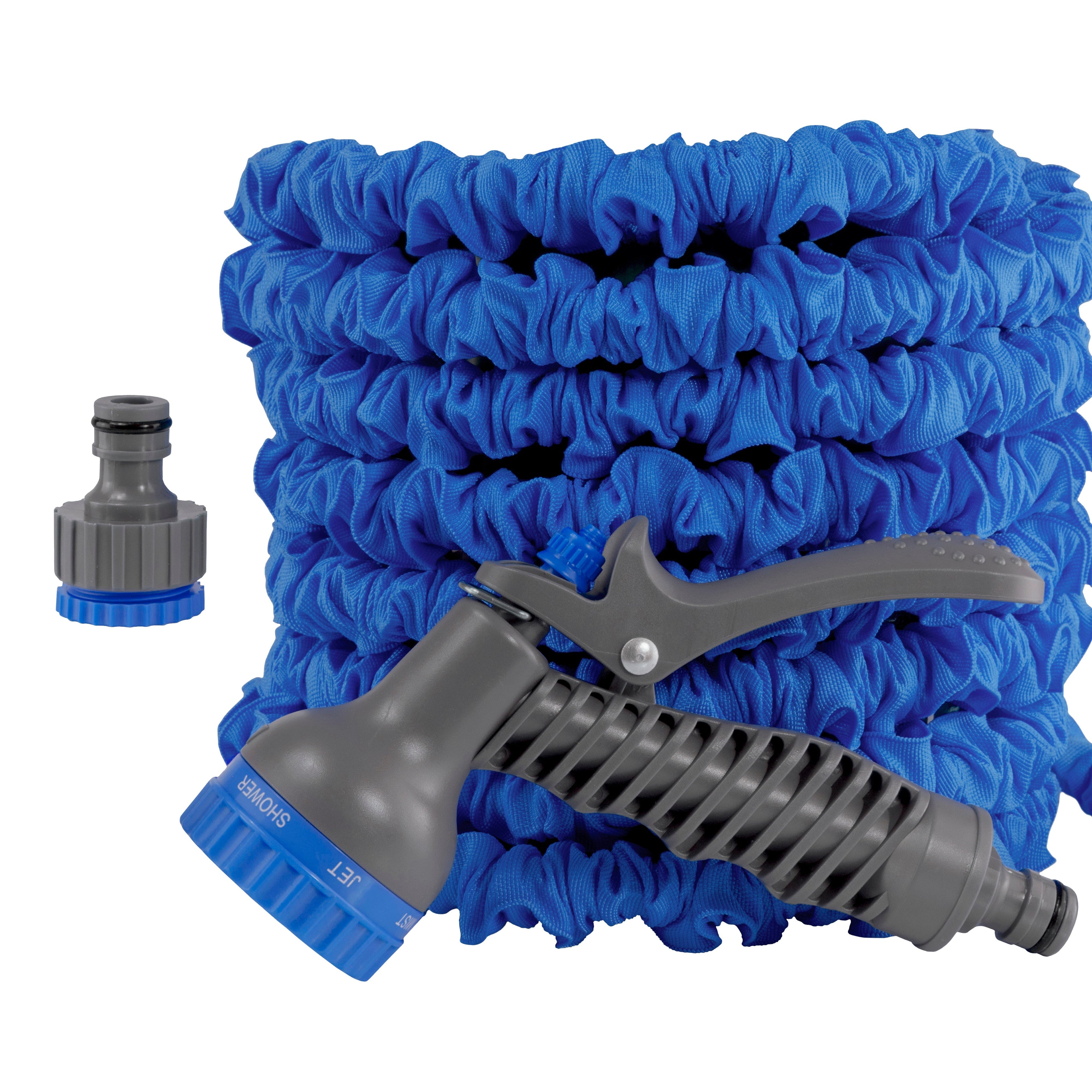 Expanding Trick Hose 5m - 15m Blue