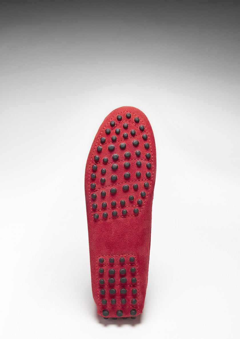 Women's Penny Driving Loafers, red suede