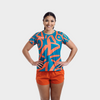 Aixo Tagged Womens Top Teal