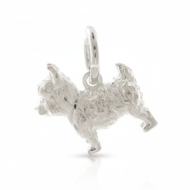 Dije de perro West Highland Terrier plateado