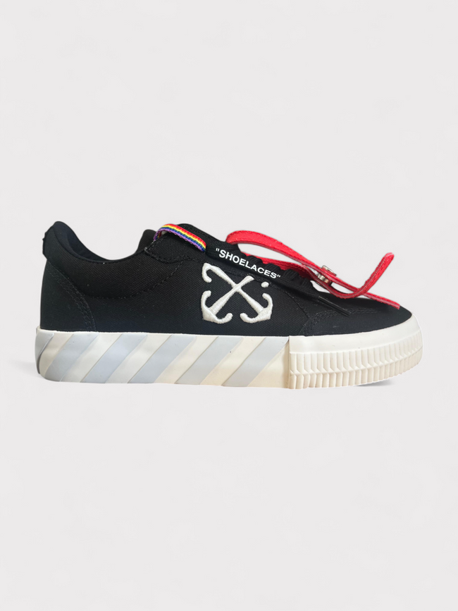 Dziecięce trampki sznurowane Off-White Vulcanised czarno-białe