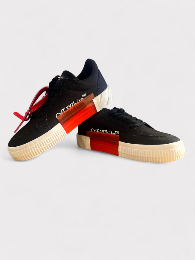 Dziecięce trampki sznurowane Off-White Vulcanised czarno-białe