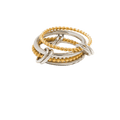 18K Elegant Gold&Silver Stacked Rings