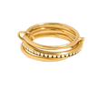 18K Elegant Gold Stacked Rings