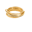 Gold Multi-Band Hoop & Zircon Stacked Ring