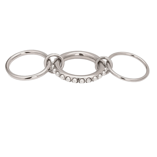18K Elegant Silver Stacked Rings